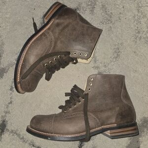 brand new M.W. Moordy boots Signature Series in pecan tumbled leather. 